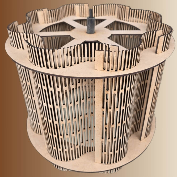 Ukrasni lusteri od Medijapana, okrigli Onetek Kraljevo ukrasi od drveta