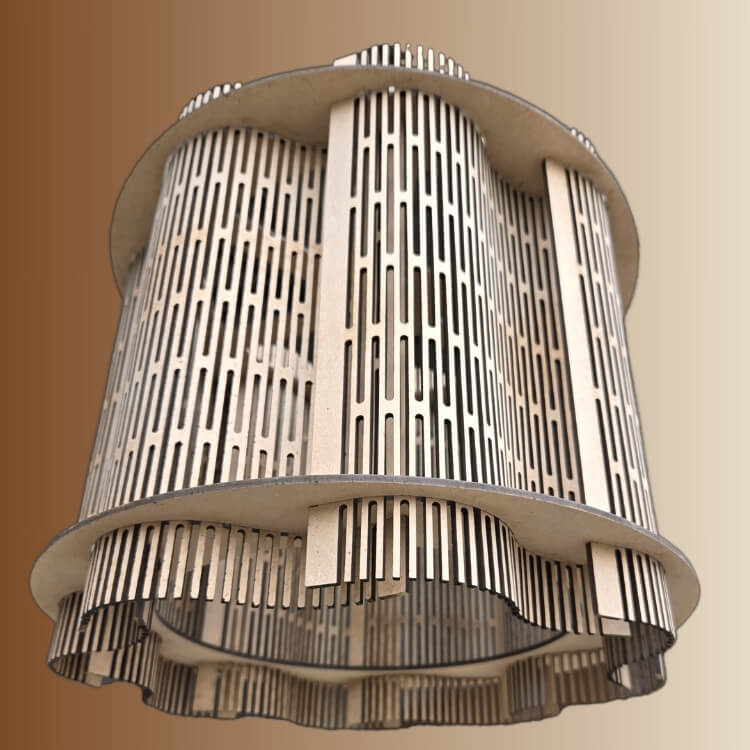 Ukrasni lusteri od Medijapana, okrigli Onetek Kraljevo ukrasi od drveta