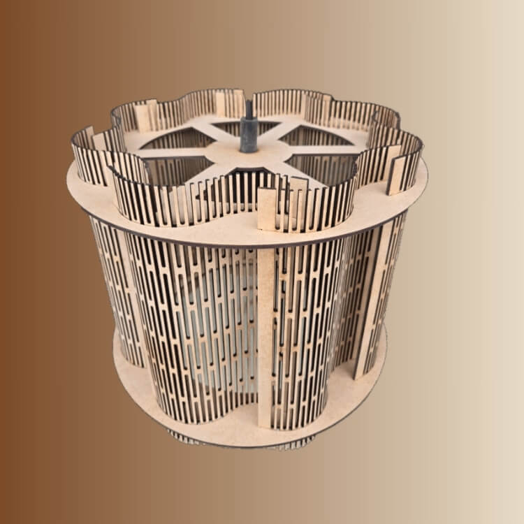 Ukrasni lusteri od Medijapana, okrigli Onetek Kraljevo ukrasi od drveta