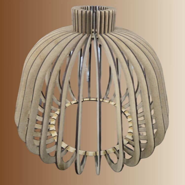 Ukrasni lusteri od Medijapana, okrigli Onetek Kraljevo ukrasi od drveta