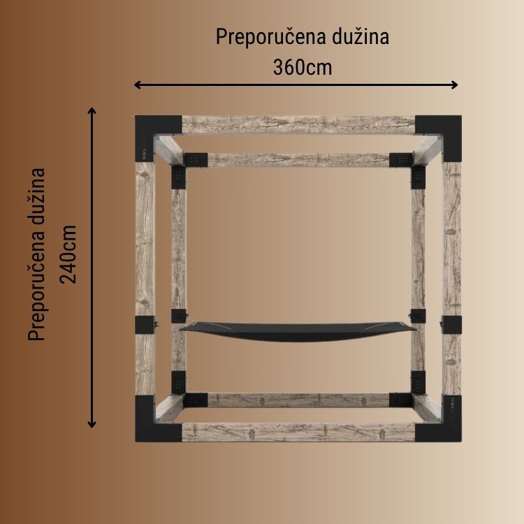 Drvo Stil Letnjikovac 16 – Dvosed ležaljka bez senila - Image 3